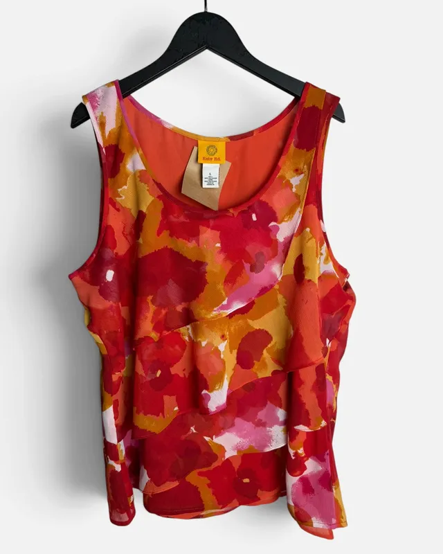 Blusa gasa flores ruby rd.