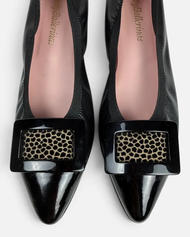 Chatitas de cuero negro pretty ballerina