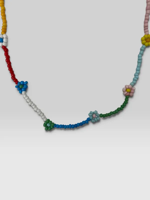 Collar colores flores handmade