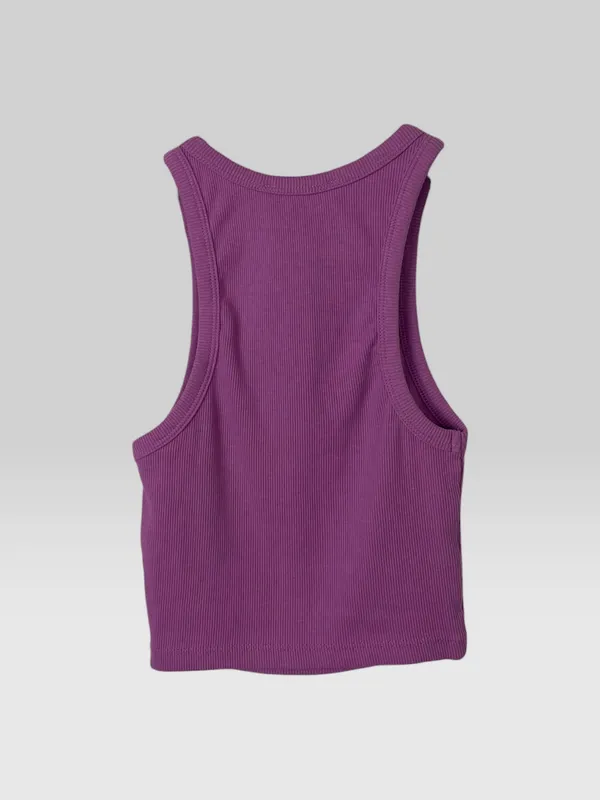 Musculosa rib algodon zara