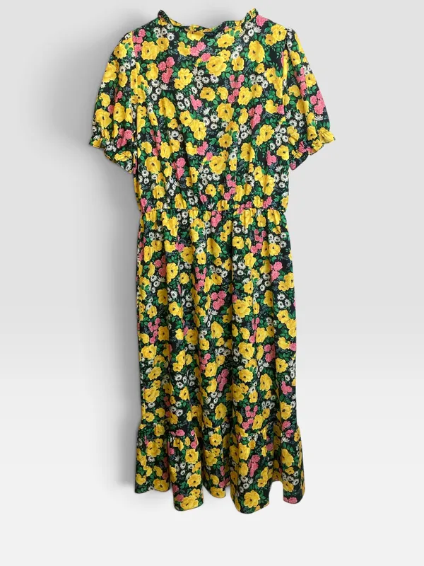 Vestido estampado saten zara