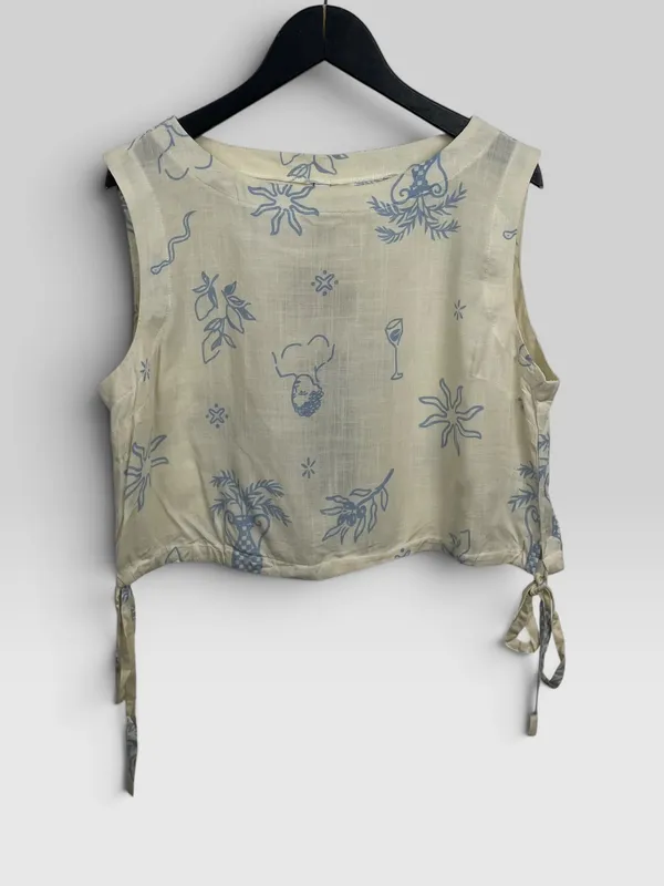 Top crop estampado indian