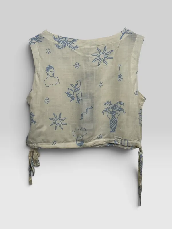 Top crop estampado indian
