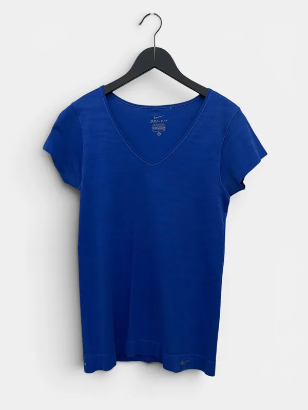 Remera deportiva azul microfibra nike