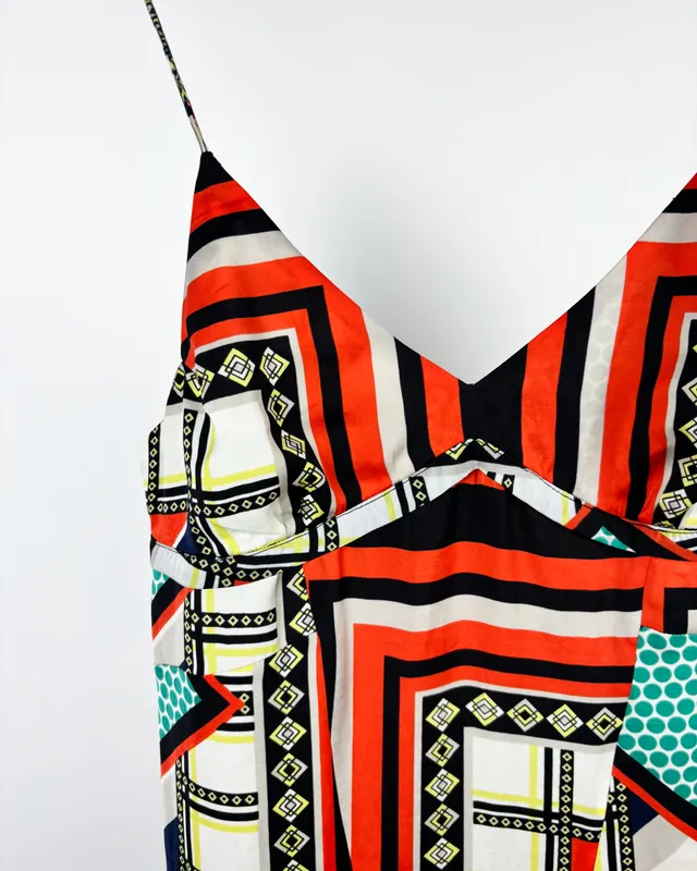 Vestido corto estampado bf saten cher t2