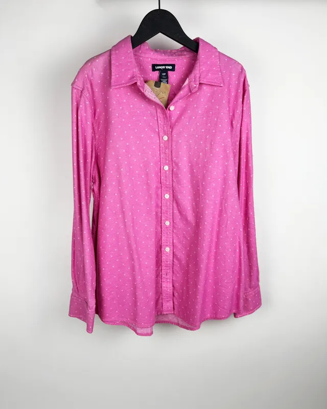 Camisa rosa  lands end