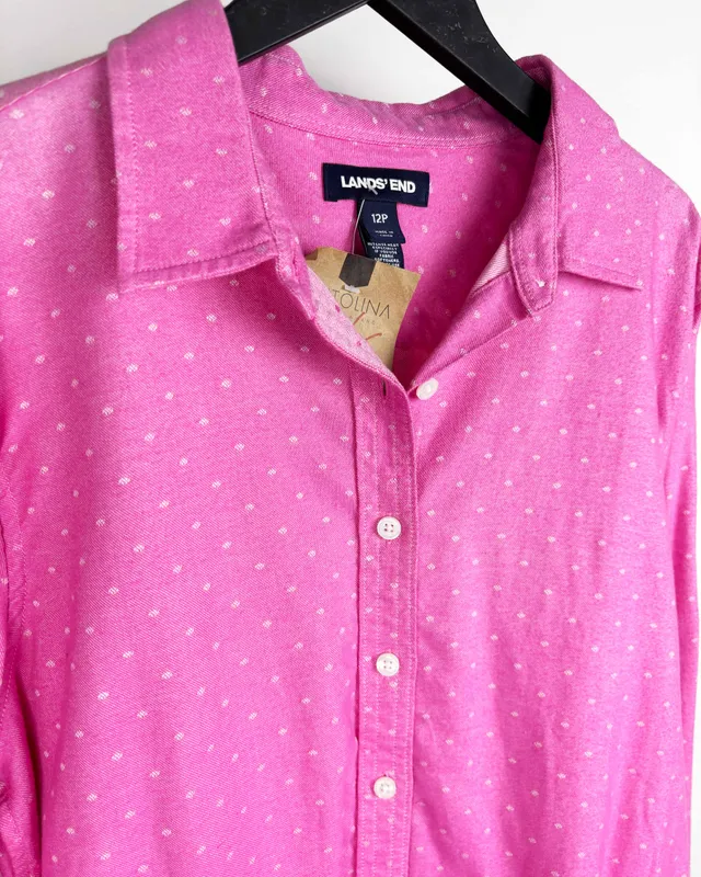 Camisa rosa  lands end
