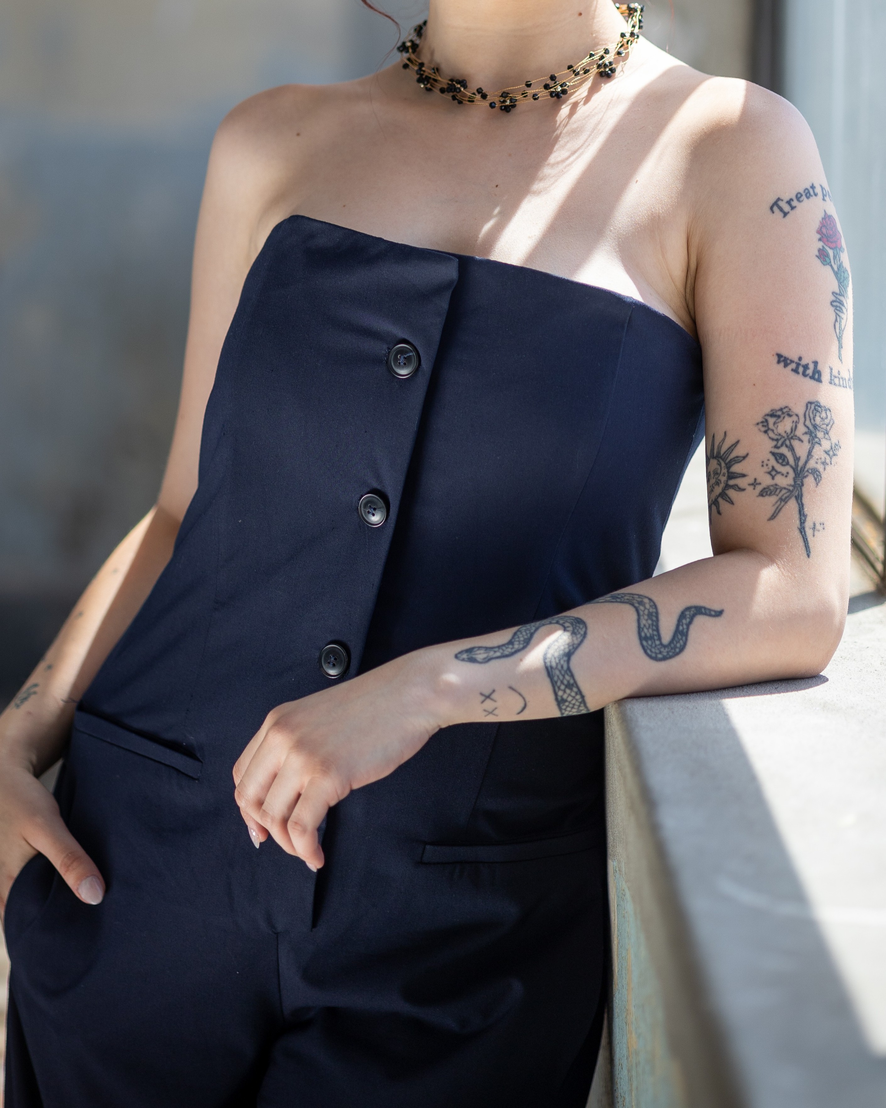 Mono azul largo zara