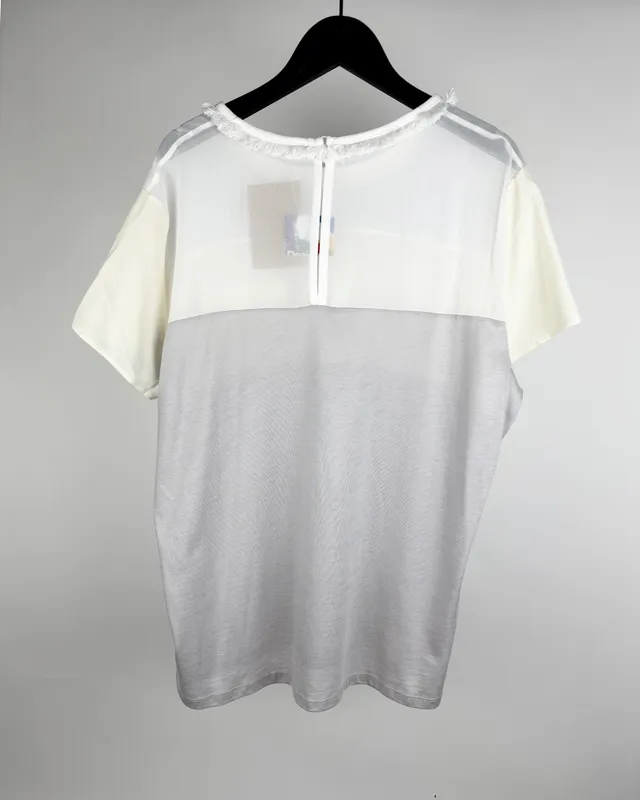 Remera combinada  desigual