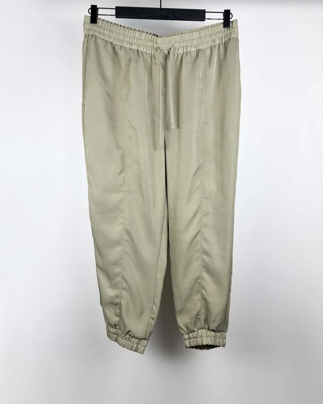 Pantalon  verde elastico zara 