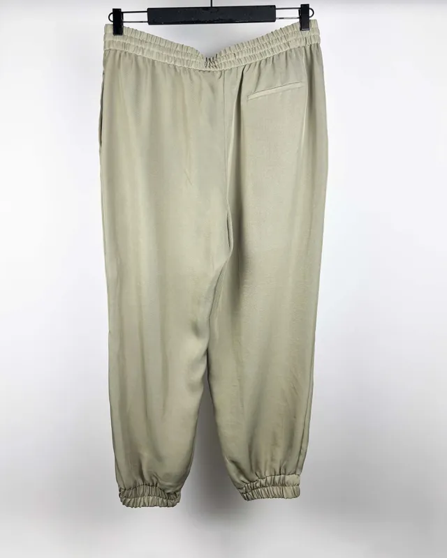 Pantalon  verde elastico zara 