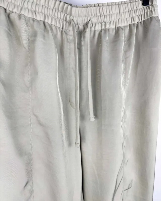 Pantalon  verde elastico zara 