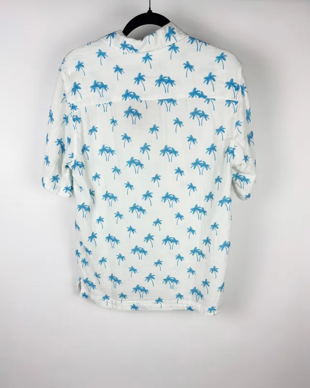 Camisa mc con plameras  zara