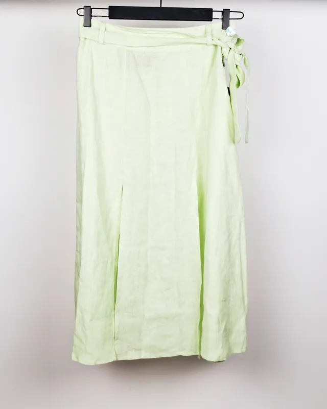 Pollera lino verde marina