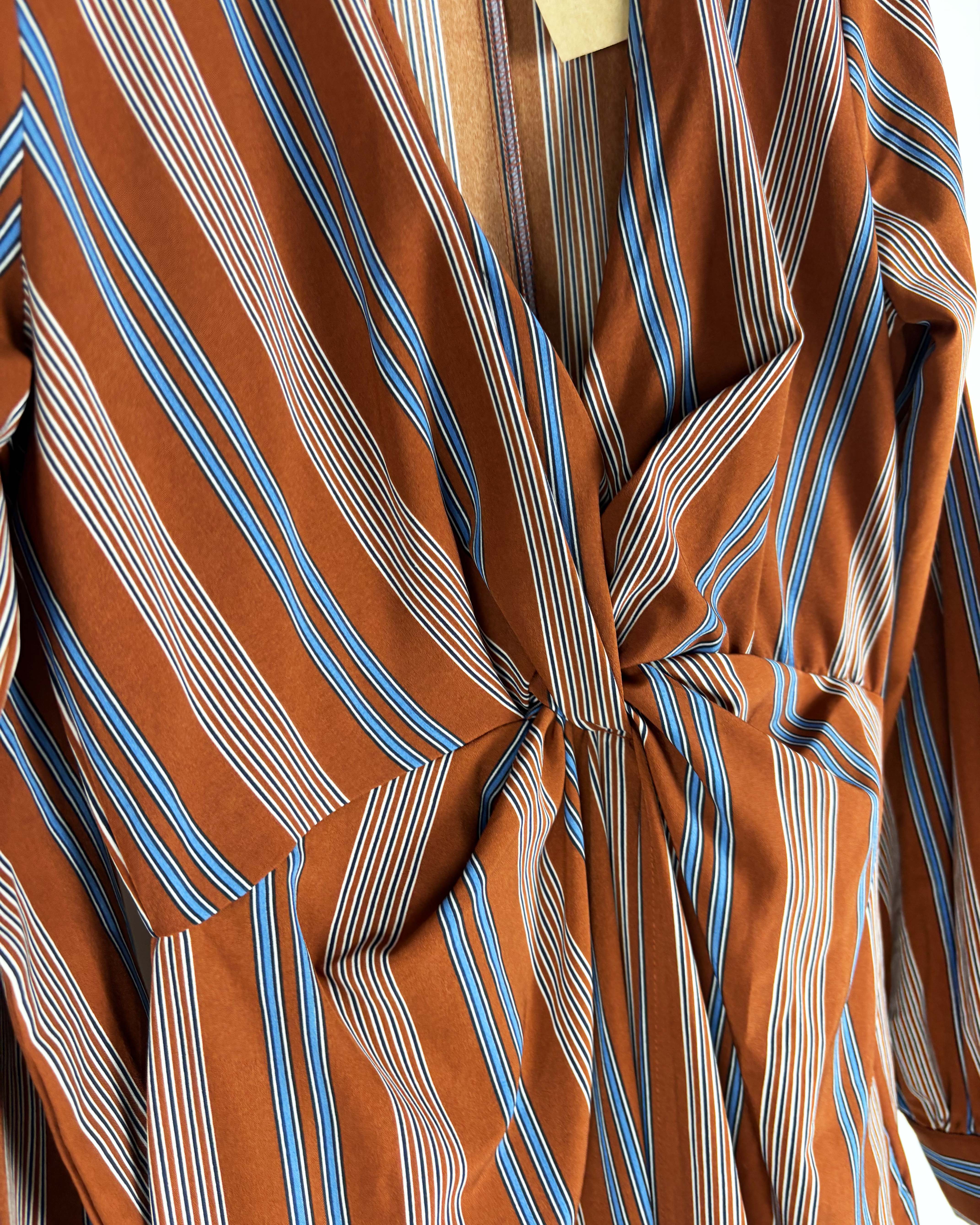 Vestido ml rayado saura