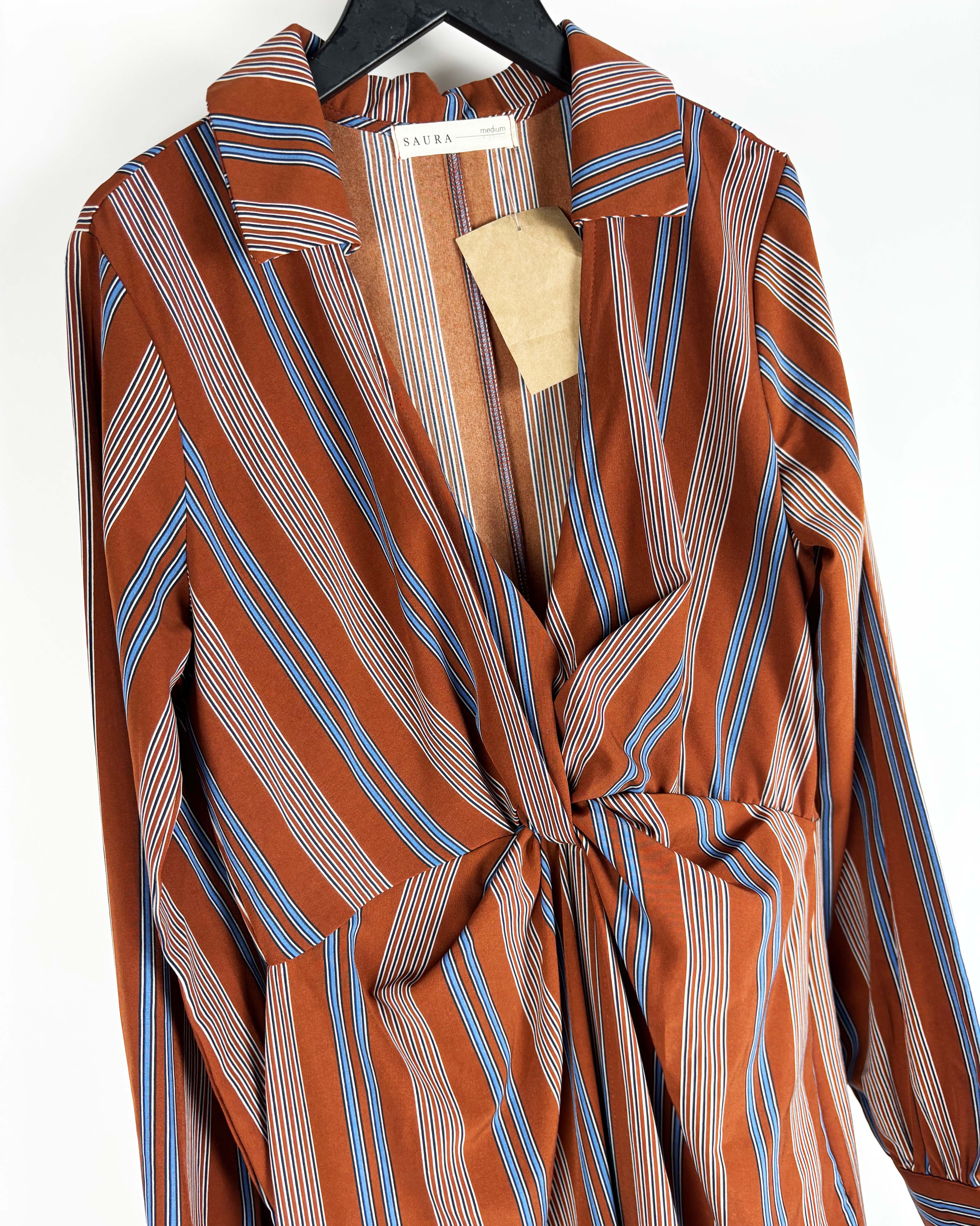 Vestido ml rayado saura