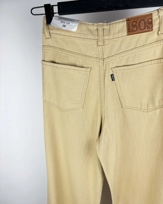 Jean biege wide leg isostasia