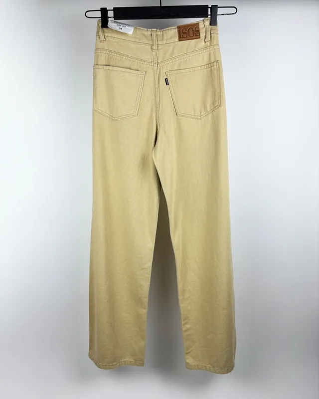 Jean biege wide leg isostasia