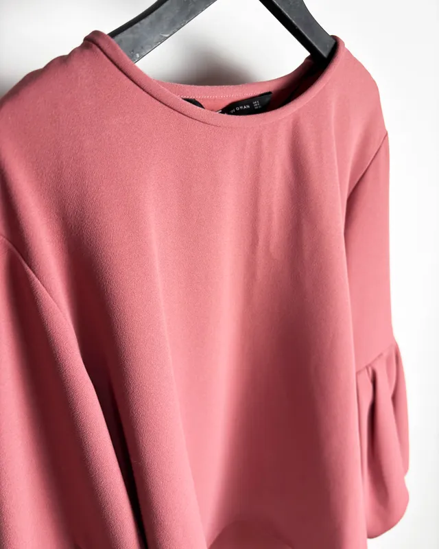Blusa rosa viejo mangas anchas zara