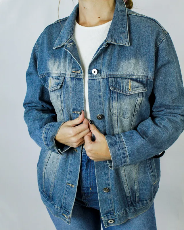 Campera denim con lazos love tree