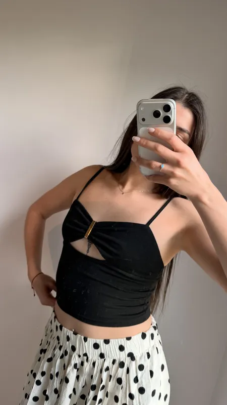 Top negro talle m