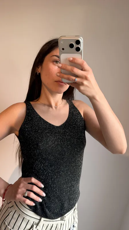 Musculosa lurex indian talle xs