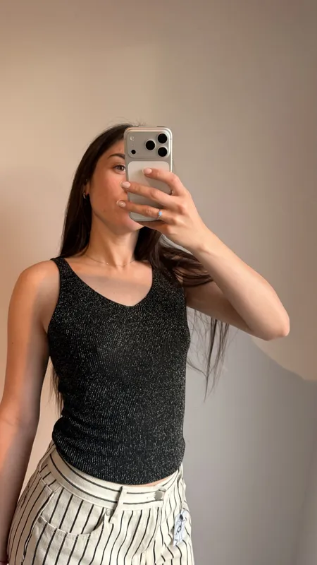 Musculosa lurex indian talle xs