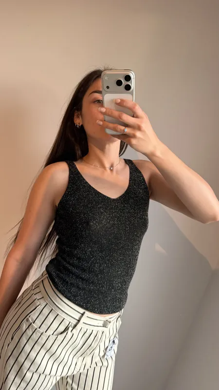 Musculosa lurex indian talle xs