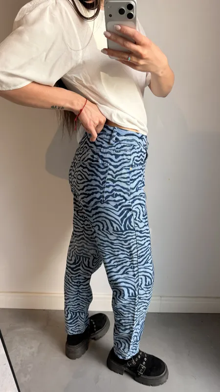 Jeans zebra azul lolita talle 40