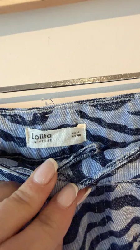 Jeans zebra azul lolita talle 40