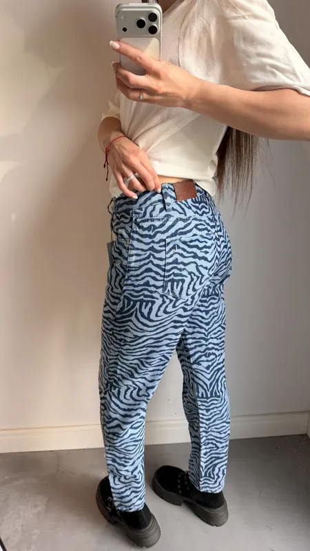 Jeans zebra azul lolita talle 40