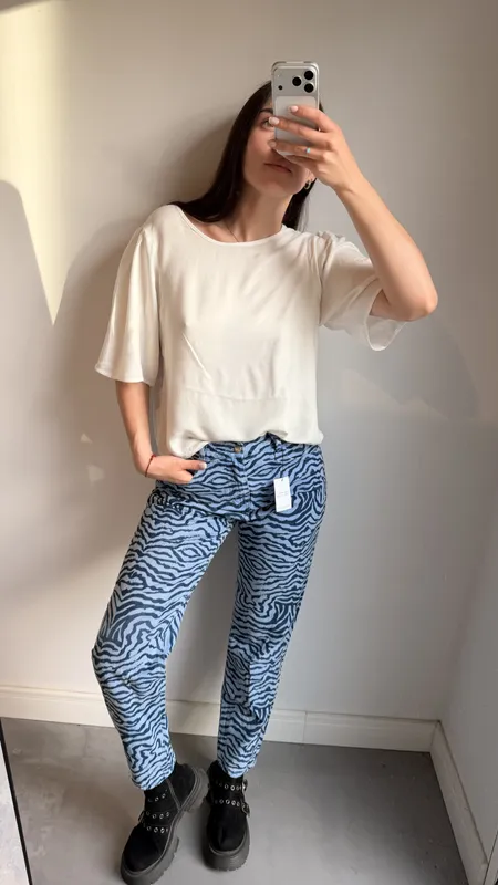 Jeans zebra azul lolita talle 40