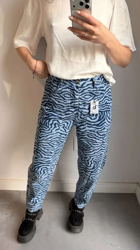 Jeans zebra azul lolita talle 40
