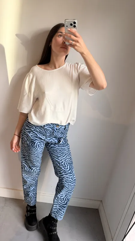 Blusa blanca talle m
