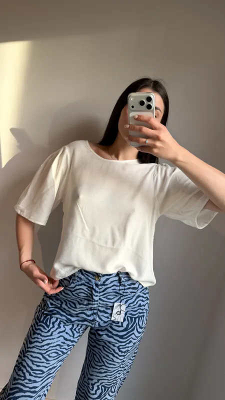 Blusa blanca talle m