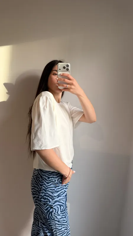 Blusa blanca talle m
