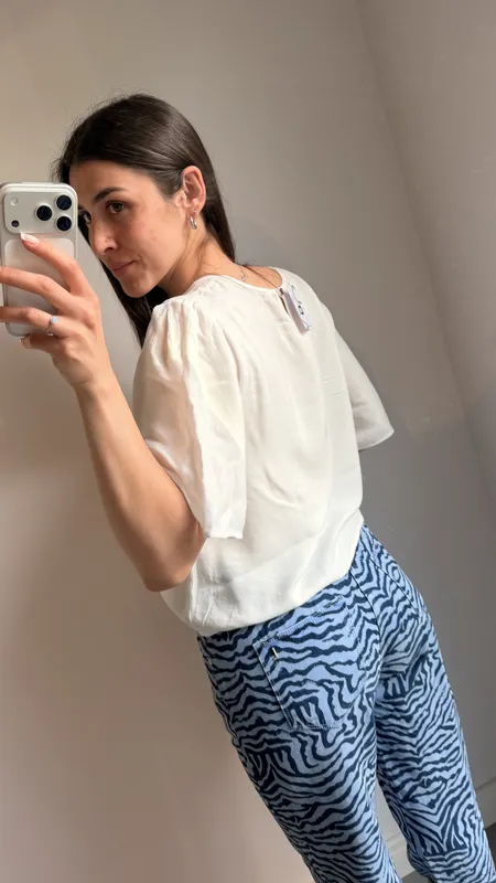 Blusa blanca talle m
