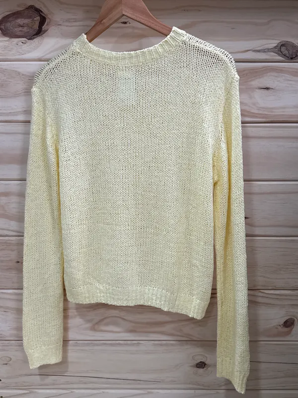 Buzo calado amarillo talle m