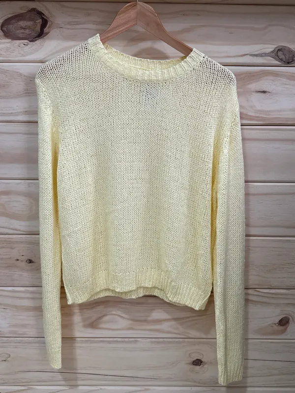 Buzo calado amarillo talle m