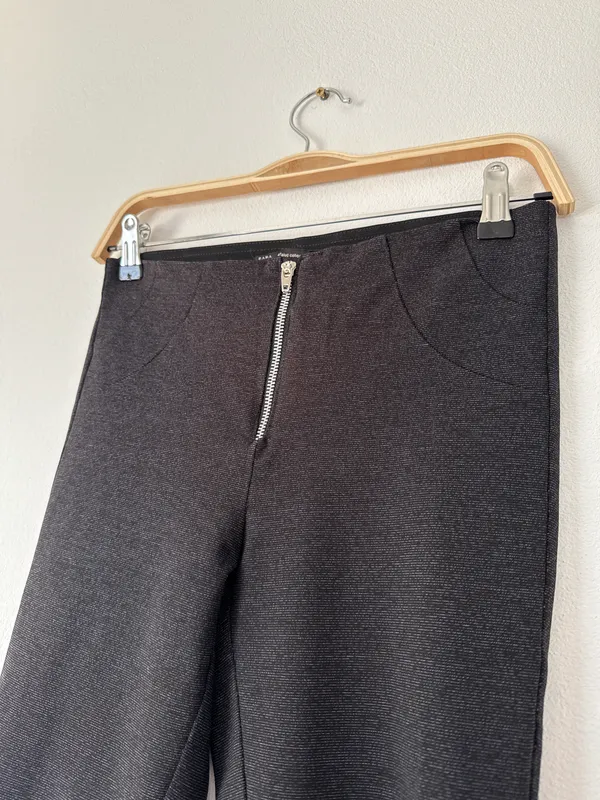 Pantalon chupin negro gaspeado zara t. s