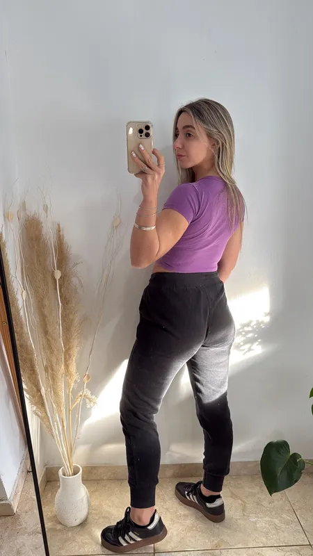 Babucha negra deportiva talle s allie