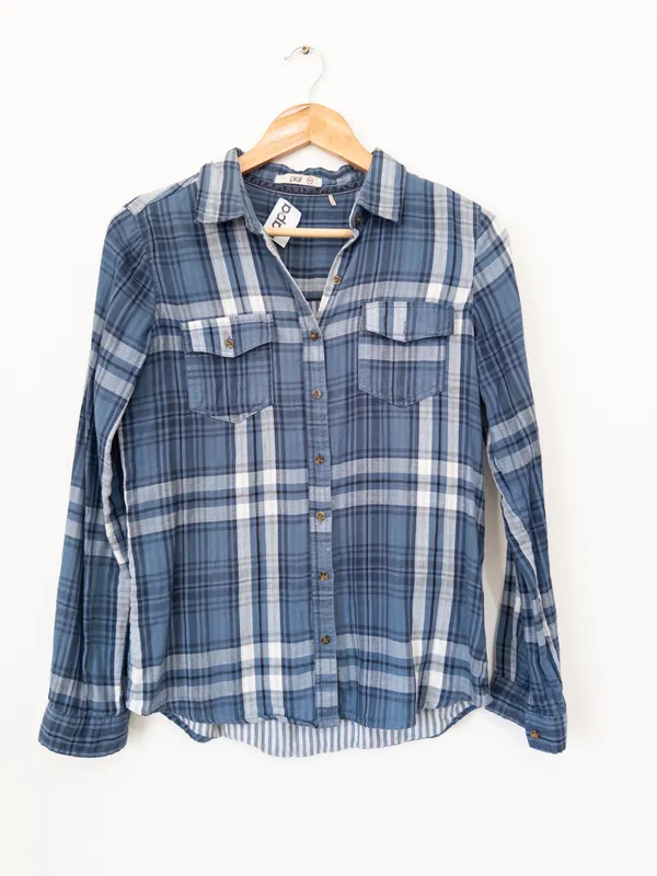 Camisa celeste cuadrillé