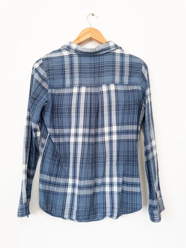 Camisa celeste cuadrillé