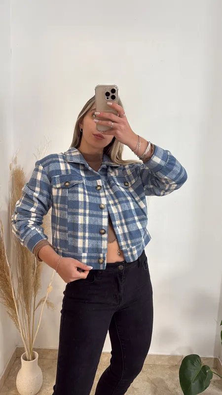 Chaqueta azul cuadrille talle s