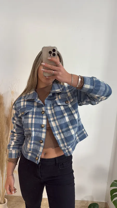 Chaqueta azul cuadrille talle s