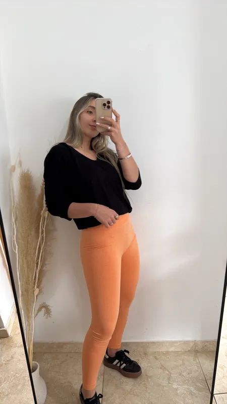 Calza naranja talle s sin frunce