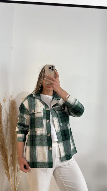 Sobrecamisa verde talle m