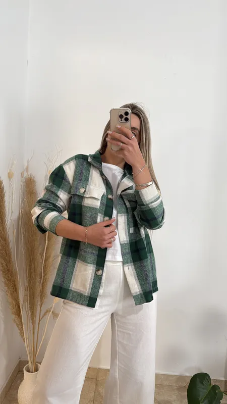 Sobrecamisa verde talle m