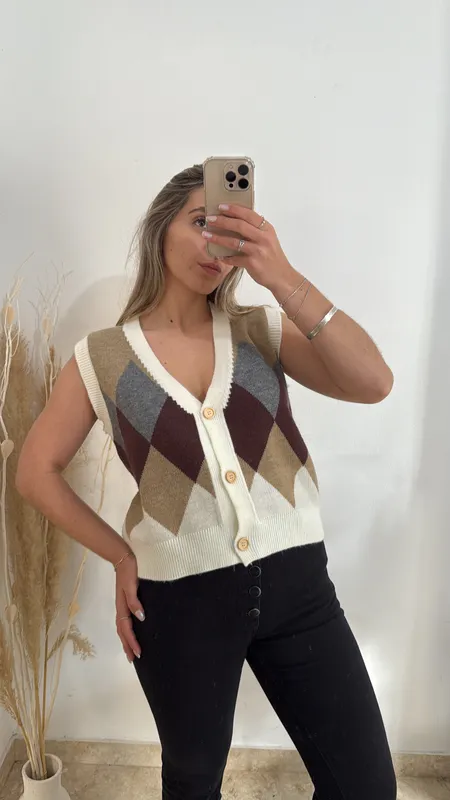 Chaleco peach talle xl