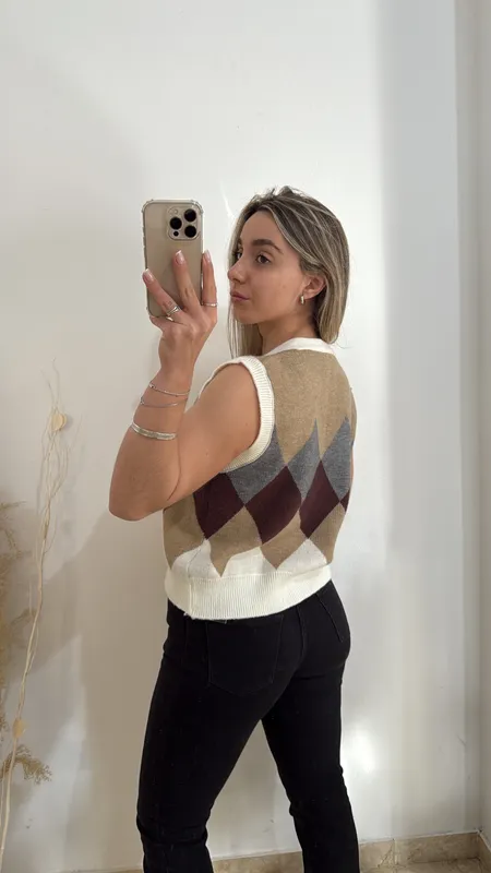 Chaleco peach talle xl